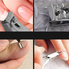 Load image into Gallery viewer, 7 in 1 Nail Care Clipper Pedicure Manicure Kits (Flat Nail Clippers, Oblique Nail Nipper, Double Pick, Eyebrow Scissor, Eyebrow Tweezers, Ear Pick, Double Side Nail File) with Leather Bag, 7 in 1