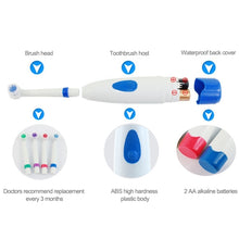 Load image into Gallery viewer, 2W Creative Household Waterproof Rotary Electric Toothbrush Set with 4 Replacement Brush Heads &amp; Base, 8500 Revolutions Per Minute