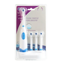 Load image into Gallery viewer, 2W Creative Household Waterproof Rotary Electric Toothbrush Set with 4 Replacement Brush Heads &amp; Base, 8500 Revolutions Per Minute