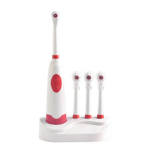 Load image into Gallery viewer, 2W Creative Household Waterproof Rotary Electric Toothbrush Set with 4 Replacement Brush Heads &amp; Base, 8500 Revolutions Per Minute