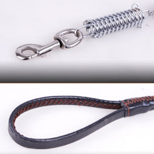 Load image into Gallery viewer, Cowhide Traction Belt Dog Collar Telescopic Dog Rope, Suitable For Medium and Large Dogs, M, Rope Length: 128cm Collar Size: 32-44cm