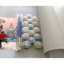 Load image into Gallery viewer, DIY Creative Paint By Numbers Oil Painting Kiss Lovers Art Painting without Framework, Size: 40*50 cm