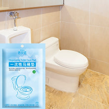 Load image into Gallery viewer, 10 PCS Waterproof Anti-bacterium Travel Disposable Toilet Seat Cover Mat Toilet Paper Pad, Anti-bacterium Toilet Seat Cover