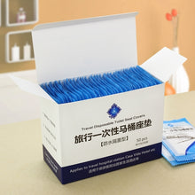 Load image into Gallery viewer, 50 PCS Travel Disposable Toilet Seat Cover Mat Toilet Paper Pad, 50 PCS Toilet Seat Cover