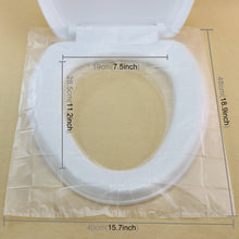 Load image into Gallery viewer, 50 PCS Travel Disposable Toilet Seat Cover Mat Toilet Paper Pad, 50 PCS Toilet Seat Cover