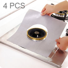 Load image into Gallery viewer, 4 PCS Gas Furnace Surface Ultra-thin Fibre Material Stovetop Protective Cleaning Pad, Size: 27*27 cm (Silver), 4 PCS