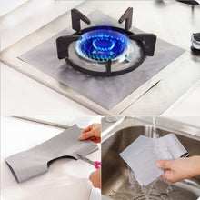 Load image into Gallery viewer, 4 PCS Gas Furnace Surface Ultra-thin Fibre Material Stovetop Protective Cleaning Pad, Size: 27*27 cm (Silver), 4 PCS