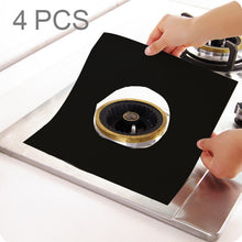 Load image into Gallery viewer, 4 PCS Gas Furnace Surface Ultra-thin Fibre Material Thickened Stovetop Protective Cleaning Pad, Size: 27*27 cm (Black), 4 PCS