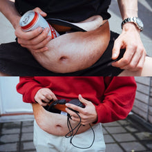 Load image into Gallery viewer, Creative Funny Anti-harassment Artificial Belly Shape Outdoor Bags, Multifunctional Portable Unisex Sports Belly Waist Bag, HC0879A, HC0879B, HC0879C, HC0879D, HC0879E, HC0879F