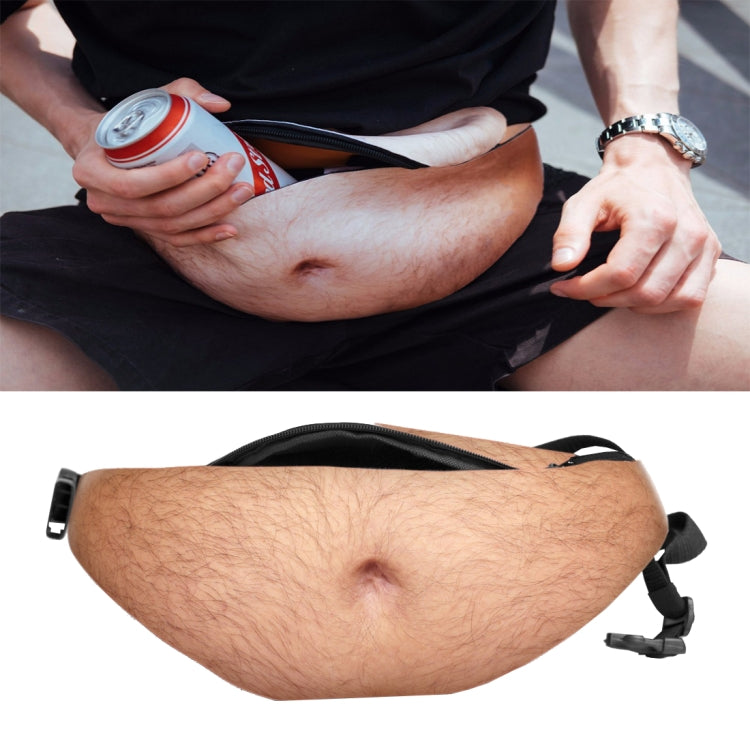 Creative Funny Anti-harassment Artificial Belly Shape Outdoor Bags, Multifunctional Portable Unisex Sports Belly Waist Bag, HC0879A, HC0879B, HC0879C, HC0879D, HC0879E, HC0879F
