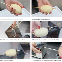 Load image into Gallery viewer, Stainless Steel Manual Spiral Tornado Tower Hand Shake Potato Rotary Chips Twister Slicer Cutter, Hand Shake