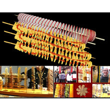 Load image into Gallery viewer, Stainless Steel Manual Spiral Tornado Tower Hand Shake Potato Rotary Chips Twister Slicer Cutter, Hand Shake