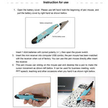 Load image into Gallery viewer, 2.4GHz Innovative Pen-style Handheld Wireless Smart Mouse for PC Laptop, Red, Blue, Grey