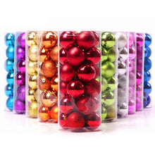 Load image into Gallery viewer, 24 PCS 8cm Plating Plastic Christmas Tree Decorations Hanging String Ball, Random Color Delivery, Diameter: 8cm