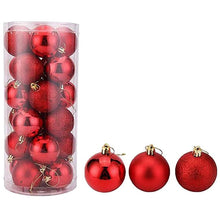 Load image into Gallery viewer, 24 PCS 8cm Plating Plastic Christmas Tree Decorations Hanging String Ball, Random Color Delivery, Diameter: 8cm