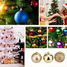 Load image into Gallery viewer, 24 PCS 8cm Plating Plastic Christmas Tree Decorations Hanging String Ball, Random Color Delivery, Diameter: 8cm