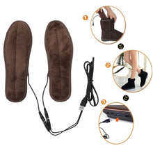 Load image into Gallery viewer, USB Electric Powered Heated Insoles Keep Feet Warm Pad with USB Cable, Size: 43-44 yard