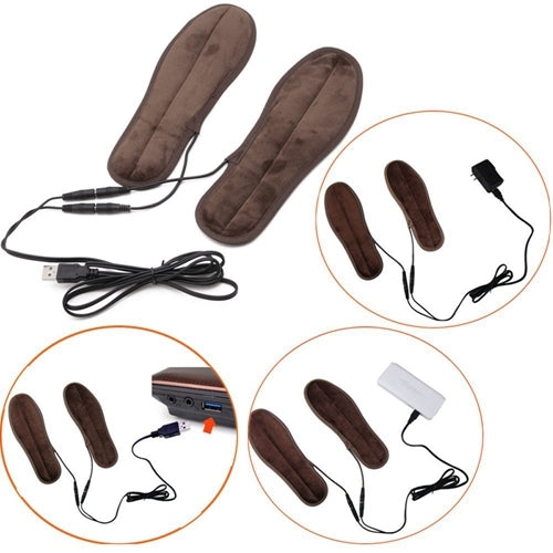 USB Electric Powered Heated Insoles Keep Feet Warm Pad with USB Cable, Size: 43-44 yard