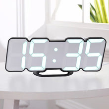 Load image into Gallery viewer, Modern 3D LED Sound Control Colorful Digital Alarm Clock Adjust Brightness Electronic Wall Glowing Hanging Clock with Remote Control, 9001 Black, 9001 White