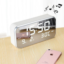 Load image into Gallery viewer, Multi-functional Large Screen LED Digital Music Alarm Clock with Time / Week / Temperature / Calendar Display &amp; Remote Control, DC 5V, Music Alarm Clock
