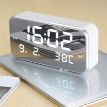 Load image into Gallery viewer, Multi-functional Large Screen LED Digital Music Alarm Clock with Time / Week / Temperature / Calendar Display &amp; Remote Control, DC 5V, Music Alarm Clock