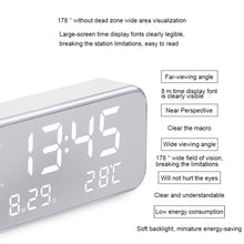 Load image into Gallery viewer, Multi-functional Large Screen LED Digital Music Alarm Clock with Time / Week / Temperature / Calendar Display &amp; Remote Control, DC 5V, Music Alarm Clock