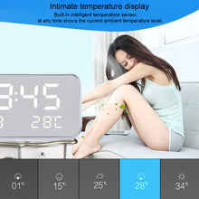 Load image into Gallery viewer, Multi-functional Large Screen LED Digital Music Alarm Clock with Time / Week / Temperature / Calendar Display &amp; Remote Control, DC 5V, Music Alarm Clock