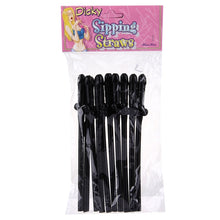 Load image into Gallery viewer, 10 PCS Dicky Sipping Straw, Length: about 19cm, Dicky Sipping Straw(Black)