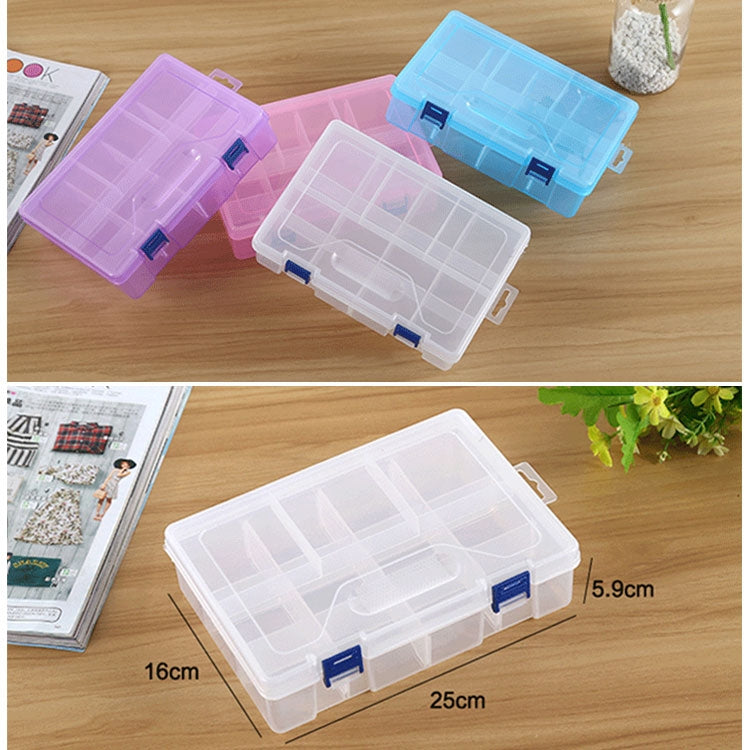 Double layer 8 Slots Plastic Jewelry Box Organizer Storage Container with Adjustable Dividers, 8 Slots (Purple), 8 Slots (White), 8 Slots (Pink), 8 Slots (Blue)