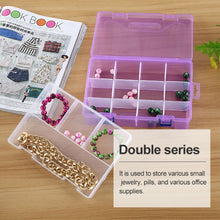 Load image into Gallery viewer, Double layer 8 Slots Plastic Jewelry Box Organizer Storage Container with Adjustable Dividers, 8 Slots (Purple), 8 Slots (White), 8 Slots (Pink), 8 Slots (Blue)