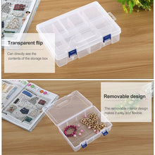 Load image into Gallery viewer, Double layer 8 Slots Plastic Jewelry Box Organizer Storage Container with Adjustable Dividers, 8 Slots (Purple), 8 Slots (White), 8 Slots (Pink), 8 Slots (Blue)