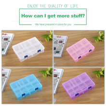 Load image into Gallery viewer, Double layer 8 Slots Plastic Jewelry Box Organizer Storage Container with Adjustable Dividers, 8 Slots (Purple), 8 Slots (White), 8 Slots (Pink), 8 Slots (Blue)