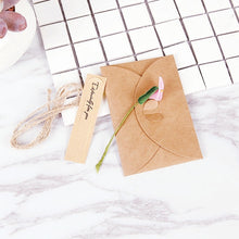 Load image into Gallery viewer, 10 PCS Festival Creative DIY Retro Kraft Paper Handmade Small Dry Flower Greeting Card Birthday Card, Sunflower