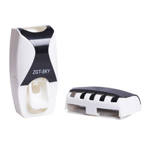Load image into Gallery viewer, Automatic Toothpaste Dispenser Set with 5 Toothbrush Holder