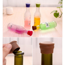 Load image into Gallery viewer, 10 PCS Candy Color Silicone Wine Beer Condiments Bottle Stopper Random Color Delivery, 10 PCS Candy Color