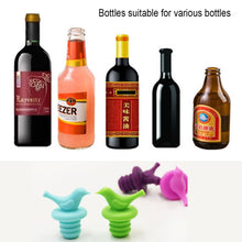 Load image into Gallery viewer, 2pcs Creative Bird Style Silicone Wine Beer Condiments Bottle Stopper Random Color Delivery, 10 PCS Bird Shape