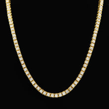 Load image into Gallery viewer, Mens Hip Hop Punk Single Row Crystal Inlaid Alloy Chain Necklace, Size: 24 inch, Size: 24 inch