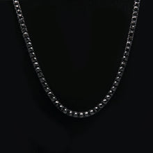 Load image into Gallery viewer, Mens Hip Hop Punk Single Row Crystal Inlaid Alloy Chain Necklace, Size: 30 inch, Size: 30 inch
