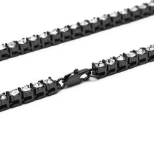 Load image into Gallery viewer, Mens Hip Hop Punk Single Row Crystal Inlaid Alloy Chain Necklace, Size: 30 inch, Size: 30 inch