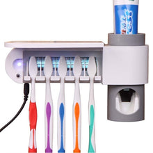 Load image into Gallery viewer, Automatic Toothpaste Dispenser Dental UV Ultraviolet Toothbrush Sterilizer Storage Holder