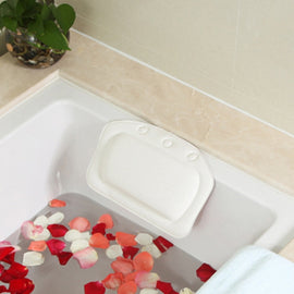 Bathroom Supplies Bathtub Pillow Bath Bathtub Headrest Suction Cup Waterproof Bath Pillows,Random Color Delivery,Size: 31*21cm, Bathtub Pillow