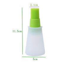 Load image into Gallery viewer, Kitchen Silicone Oil Brush Grill Brush Oil Bottle,Random Color Delivery, 11.5x5cm