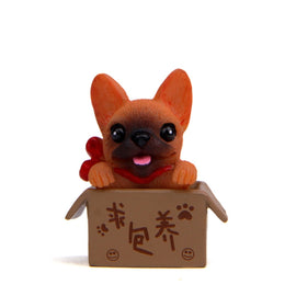 2 PCS Creative Home Decoration Bulldog Doll Ornament, Random Style