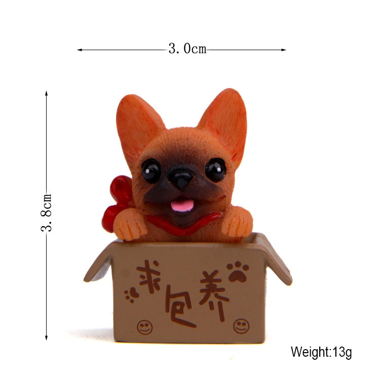 2 PCS Creative Home Decoration Bulldog Doll Ornament, Random Style