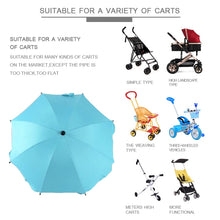 Load image into Gallery viewer, Adjustable Laciness Umbrella For Golf Carts, Baby Strollers/Prams And Wheelchairs To Provide Protection From Rain And The Sun, Azure, Pink, Orange Light, White