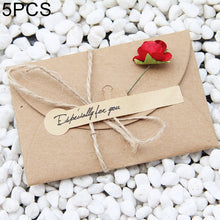Load image into Gallery viewer, 5 PCS Festival Creative DIY Retro Kraft Paper Handmade Large Dry Flower Greeting Card Birthday Card, Dry Flower Greeting Card