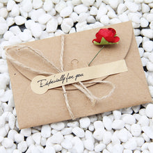 Load image into Gallery viewer, 5 PCS Festival Creative DIY Retro Kraft Paper Handmade Large Dry Flower Greeting Card Birthday Card, Dry Flower Greeting Card