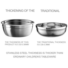 Load image into Gallery viewer, 450ml Stainless Steel Interior And Plastic Exterior Double Layer Cartoon Style Bowl With Cover And Handles for Child At Age 2 to 9