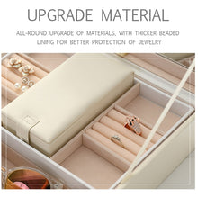 Load image into Gallery viewer, Wooden Jewelry Box Necklace Ring Storage Organizer Large Jewel Cabinet Gift Case