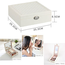 Load image into Gallery viewer, Wooden Jewelry Box Necklace Ring Storage Organizer Large Jewel Cabinet Gift Case
